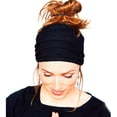 thumbnail image 5 of Diadema elástica para mujer, suave, elástica, ancha, para yoga, turbante, azul lago brillar Electrónica, 5 of 5