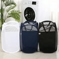 thumbnail image 4 of TNOBHG Breathable Mesh Laundry Basket Foldable Laundry Basket with Side Pockets Capacity Dirty Clothes Storage Basket Breathable Mesh Durable for Sorting, 4 of 8