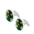 thumbnail image 2 of Saint Patrick's Day Elegant Cufflinks Set for Men, Stainless Steel, for Formal Attire, Weddings and Business Meetings, 2 of 6
