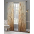 thumbnail image 4 of Wild Plant, Sheer Curtains 108 Inch Length 2 Panels Set for Living Room/Bedroom, Vintage Botanical Leaves Yellow Semi Curtain Sheers Drapes Rod Pocket Curtains Window Treatment Set 52''x108''x2, 4 of 7