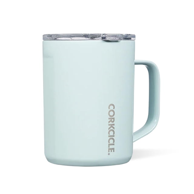 Taza de café Corkcicle con triple aislamiento, 470 ml, azul claro