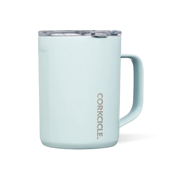 Taza de café Corkcicle con triple aislamiento, 470 ml, azul claro