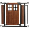 Barn Door Walk-Thru Wood Baby Gate Pressure/Hardware Mount Stair Stopper Whisper Swing 29” - 43” Farmhouse Collection