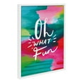 thumbnail image 2 of Kate and Laurel Sylvie Oh What Fun Framed Canvas Wall Art by Jessi Raulet Of EttaVee, 18x24 White, Holiday Inspired Colorful Art, 2 of 6