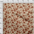 thumbnail image 3 of oneOone Rayon Brown Fabric Floral Quilting Supplies Print Sewing Fabric By The Yard 56 Inch Wide, 3 of 5
