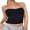 Black, variant on Canis Women's Strapless Ribbed Knit Solid Color Tube Tops for Summer