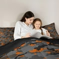 thumbnail image 5 of jejeloiu Abstract Camouflage Bedding Comforter Set,Rustic Camo Twin Comforter Sets,Orange Green Black Bedding Set For Boys Kids,Microfiber Bedroom Decor Reversible,2 Pieces, 5 of 8