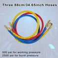 thumbnail image 3 of Set AC Gauges, AC Manifold Gauge Set for R134a R32 R22 R410A, 3 Way Automotive AC Gauge Set with Hoses Adapter, 3 of 7
