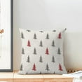 thumbnail image 3 of Christmas Pillow Covers 18x18 Inch Set of 2 Red Grey Christmas Tree Decor Throw Pillows Winter Xmas Holiday Outdoor Cushion Cases for Couch Bed Decorations, 3 of 6