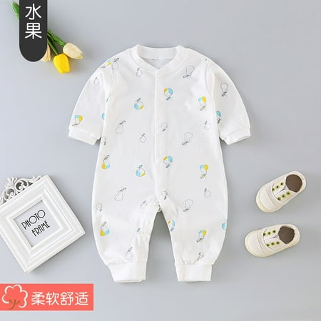 

QWZNDZGR Newborn Baby Bodysuit Spring And Autumn Style Men s Treasure Women s Treasure Long-Sleeved Rompers Crawling Clothes Newborn Children s Net Red Sleeping Clothes