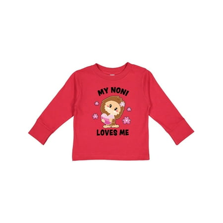 

Inktastic My Noni Loves Me with Bigfoot Gift Toddler Toddler Girl Long Sleeve T-Shirt