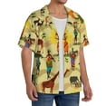thumbnail image 2 of Goofa Ethnic African Printed Men's Casual Short-sleeved Shirt,Lightweight Breathable Button-down,Summer Casual men's top,Versatile Fashion shirt-3X-Large, 2 of 7