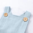 thumbnail image 5 of BRGZLK Newborn Baby Girls Boys Romper Summer 2026 Solid Color Sleeveless Backless Jumpsuit Infant Lightweight Comfortable Cotton Overalls Outfits Light Blue 12-18 Months, 5 of 5