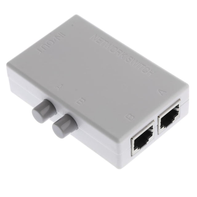 Concentrador divisor de conmutador de red Hugo 2 Puertos red Switch Selector de divisor Hub 2 s 1 Salida