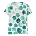 thumbnail image 6 of Summer Savings Clearance! Short Sleeves Tops for Women Long Womens T Shirts Loose Fit 3/4 Sleeve Floral Shirts for Women Short Sleeve Oversized Tshirts for Women Pack Workout, 6 of 6