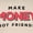 Make Money, variant on Elephant Stock Inspirational Gym Wall Art - Horizontal Canvas Wall Art - Living Room Wall Decor - Wall Signs Canvas - Orange And White Decor - 12" x 8"