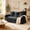 Black, variant on 61" W x 39.4" D x 27.6" H Corduroy Bean Bag Chair,Oversized 2 Seat Loveseat Sofa,Corduroy Lazy Sofa Bed for Adults,Fit Living Room, Bedroom,Ultra Soft Dutch Velvet,72h Rebound,Blue