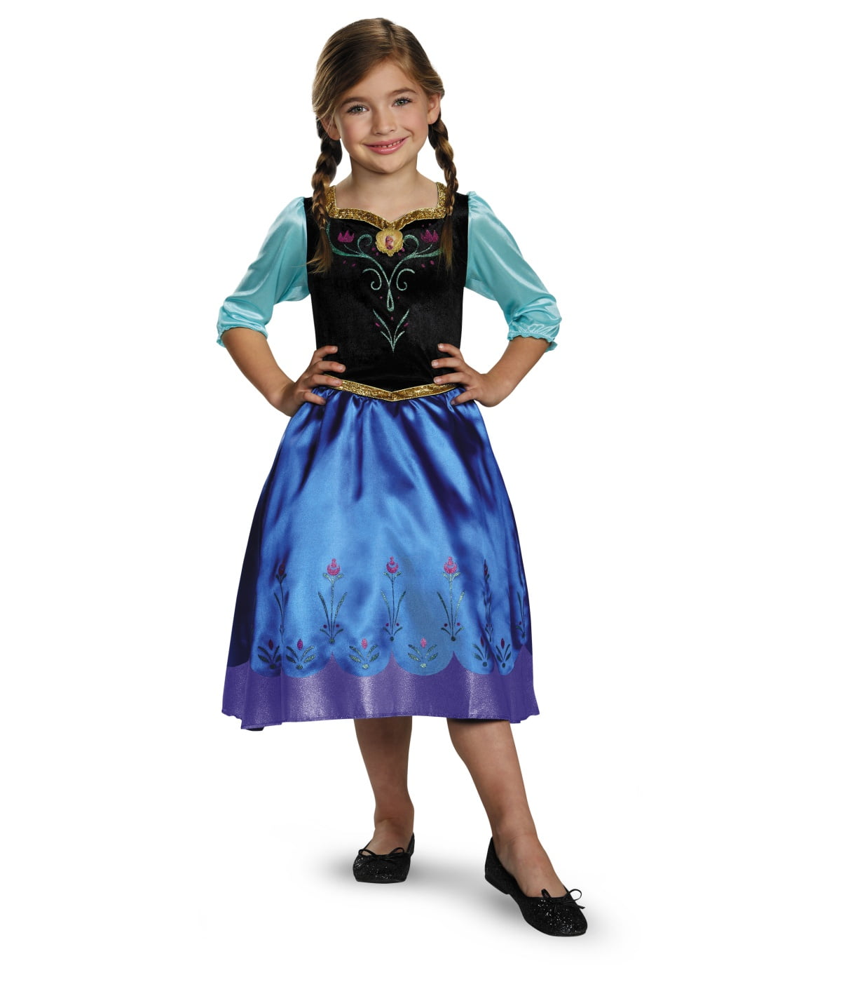 Frozen Anna Girls Disney Costume Classic Arendale Princess Dress ...