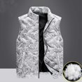 thumbnail image 4 of Casual Camisetas, Cremallera de Bolsillo Impreso Abajo Cuello de Pie sin Mangas, Chaleco de Moda para Hombre, 4 of 6