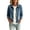 Blue, variant on Denim Jacket for Women 2026 Fashion Vintage Long Sleeve Jean Jackets with Pocket Collared Zip Up Fall Coats Sky Blue XL