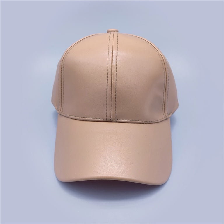Yigetop Leather Baseball Cap Male Female Baseball Cap 