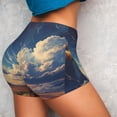 thumbnail image 4 of Lsque Western Desert Cloud Cowboy Pattern High Waisted Biker Shorts for Women-Tummy Control Fitness Athletic Workout Running Yoga Gym Shorts,Moisture-Wicking-Medium, 4 of 9