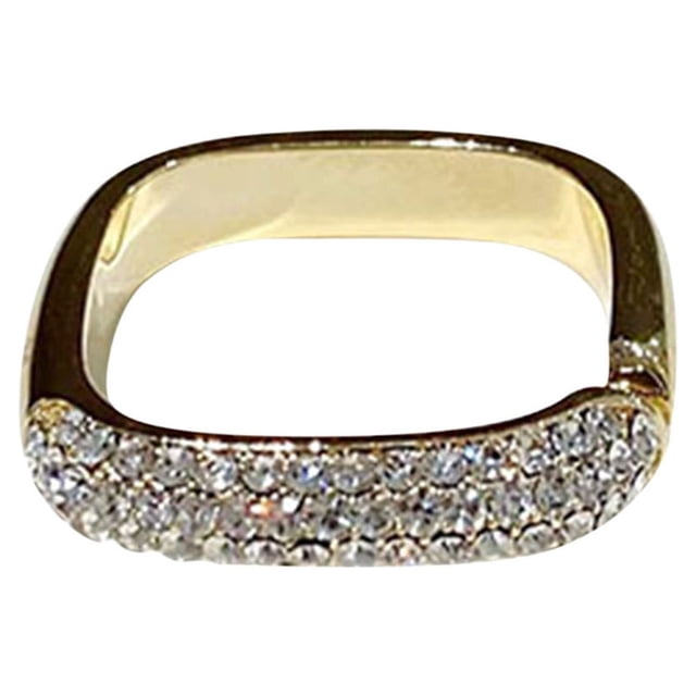 Anillo de zirconia para mujer, tendencia de moda, ajustable