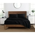 thumbnail image 2 of Mainstays Super Soft Brushed Microfiber Bed Sheet Set, Full, Rich Black, 4 Piece, 2 of 12