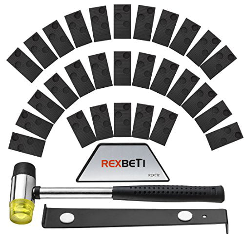 Laminate Wood Flooring Installation Kit by REXBETI with 30 Spacers, Tapping  Block, Pull Bar and Mallet (Floor) - Walmart.com