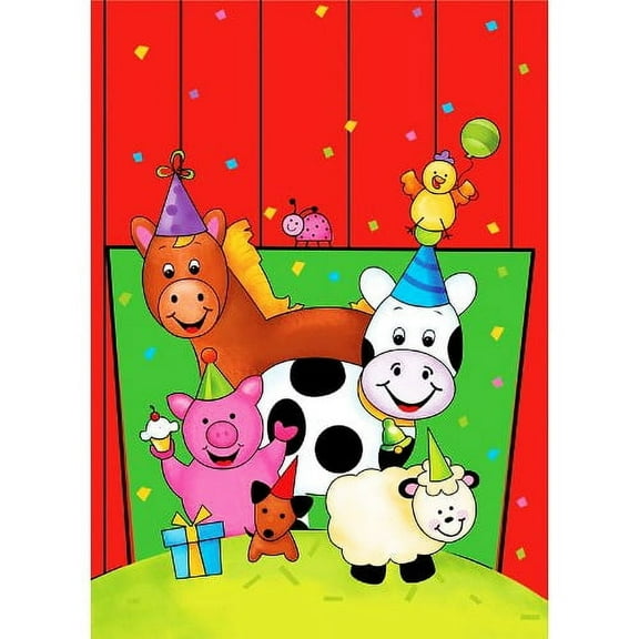Various Barnyard Bash Farm Animals Favor Bags, 8 Count