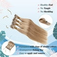 thumbnail image 3 of MY-LADY 50S 1G Remy Micro Beads Hair Extensions Human Hair Thick Invisible Nano Beads Micro Link Hairpiece 22inch #27 Dark Blonde, 3 of 8