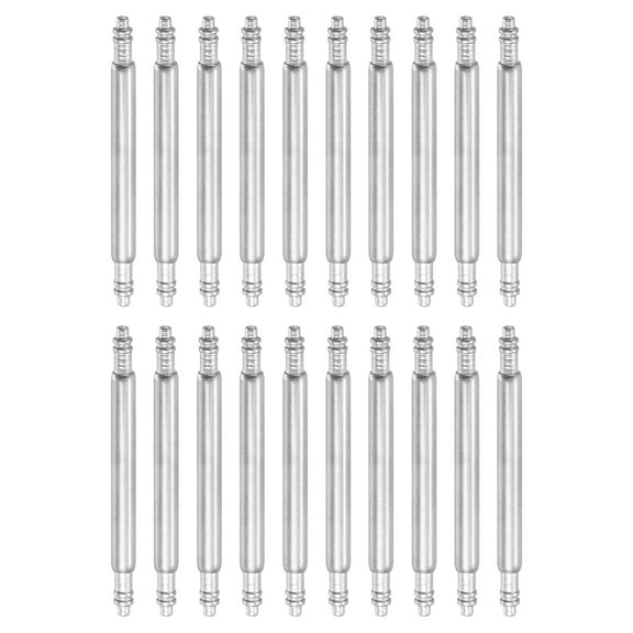 20pcs 18mm Watch Spring Bar 1.8mm Thickness Band Pins Double Fringe Stainless Steel Replacement Pin for Watch Band Link