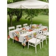 thumbnail image 4 of Outdoor Tablecloth with Umbrella Hole for Patio/Picnic/Party/Camping, Ball Sports Waterproof Table Cloth Rectangle Table Cover Washable, Rustic Football Basketball Sports (52"x 70"), 4 of 9