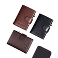 thumbnail image 5 of Slim RFID Blocking Card Holder for Men - PU Leather Multi-Function Business Wallet with Auto-Pop Card Slot, 5 of 12