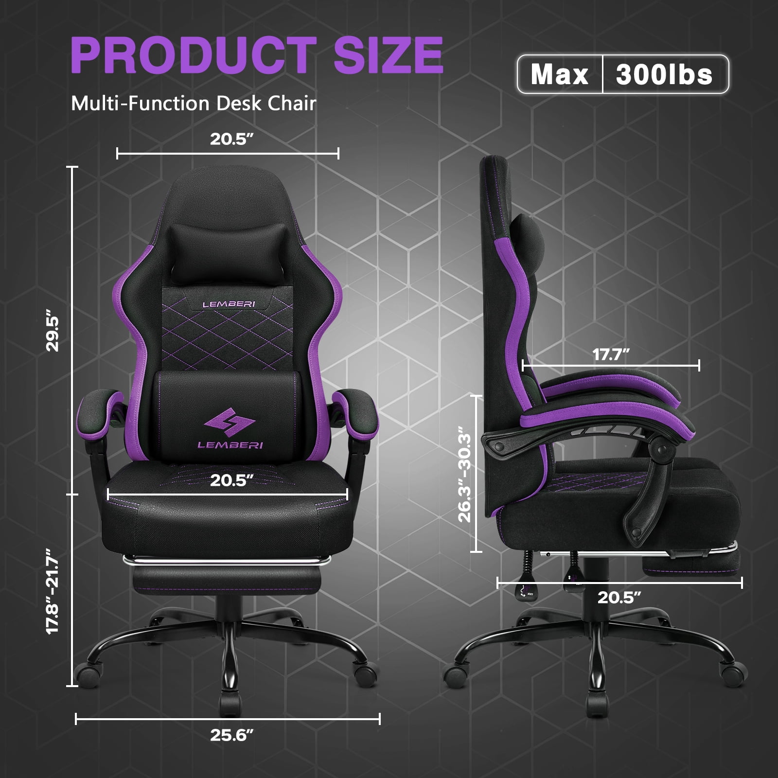 Waleaf Video Game Chairs with footrest,Gamer Chair for Adults,Big and Tall Chair, 400lb Capacity, Racing Style Computer Chair with Ergonomic Lumbar Support, Gaming Chairs for Teens