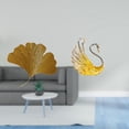 thumbnail image 2 of Esculturas de pared de hojas,Esculturas de pared de hierro forjado con hojas de ginkgo,Escultura de pared con hojas de ginkgo para colgar,estatua de resina de cisne,Figura de, 2 of 8