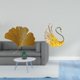 thumbnail image 2 of Esculturas de pared de hojas,Esculturas de pared de hierro forjado con hojas de ginkgo,Escultura de pared con hojas de ginkgo para colgar,estatua de resina de cisne,Figura de, 2 of 8