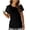 Black, variant on IROINNID Women's Basic Casual T-Shirt Short Hollow Sleeve Solid Color Round Neck Blouse