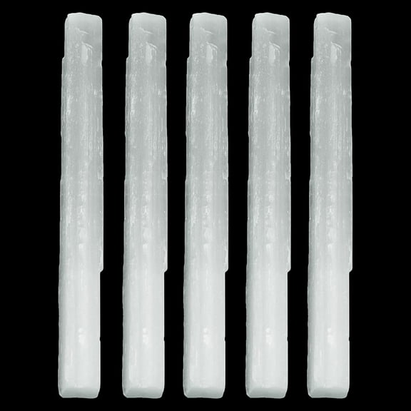 Soul Sticks 5 Pack 6 inch Selenite Crystal Wands Pack Selenite Sticks for Healing, Reiki, & Metaphysical Energy Drawing