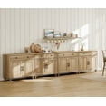 thumbnail image 5 of WAMPAT Large Buffet Cabinet, Modern Coffee Bar Table Wood Kitchen Storage Cabinets, Farmhouse Sideboard Credenza for Dining Room, Oak, 5 of 6