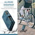 thumbnail image 6 of Allytech Wallet Case for Samsung Galaxy A53 5G, Card Slots + Cash Slot + Zipper Pocket Large Capacity PU Leather Case with Hand Strap, [All-Round Shockproof] Wireless Charging Kickstand Case, Blue, 6 of 10