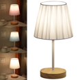 thumbnail image 1 of AMERTEER USB Bedside Lamp LED Bedside Light Industrial Table Lamp Table Light Push Button Switchs for Bedroom Liing Room Solid Wood Base, 1 of 11