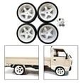 thumbnail image 2 of ZheElen 4 Pcs Pneus en Caoutchouc Drift avec Moyeux de Roue pour WPL D12 RC Trucks Style 4, 2 of 9