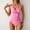 Pink, variant on YEAHITCH Woman's Swimsuit,Juniors Swimwear,Swimwear Clearance,One-Piece,Off-the-Shoulder,Mid WaistBlack,2XL