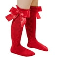 thumbnail image 1 of Chaussettes Mi-Hautes pour Bébé Garçon et Fille Sport Longues Chaussettes Rouges, 1 of 4