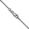 thumbnail image 4 of 14K White Gold Wg 1.05mm D/C Spiga With Lobster Clasp Chain (18 X 1.05) Made In Peru pen154-18, 4 of 5