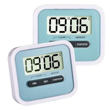 

YUPVM 2 Pack Magnetic Digital Cook Kitchen Timer with Loud Alarm (Blue)
