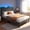Dark Gray+led, variant on Aiho Queen Size Bed Frame, Upholstered Platform Bed Frame with Sturdy Metal Frame, Noise-Free, No Box Spring Needed, Easy Assembly - Beige