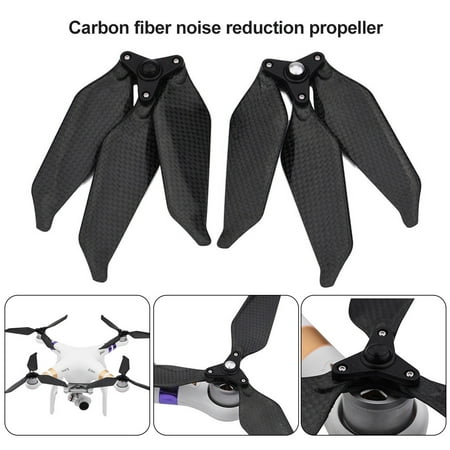 Image of Farfi 1 Pair Carbon Fiber Noise Reduction 3 Blades Propeller for DJI Phantom 3 Drone