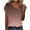 Brown, variant on Summer Tops for Women 2025 Trendy Button V Neck Shirts Casual Short Sleeve Tunic Tshirt Basic Business Work Blouse